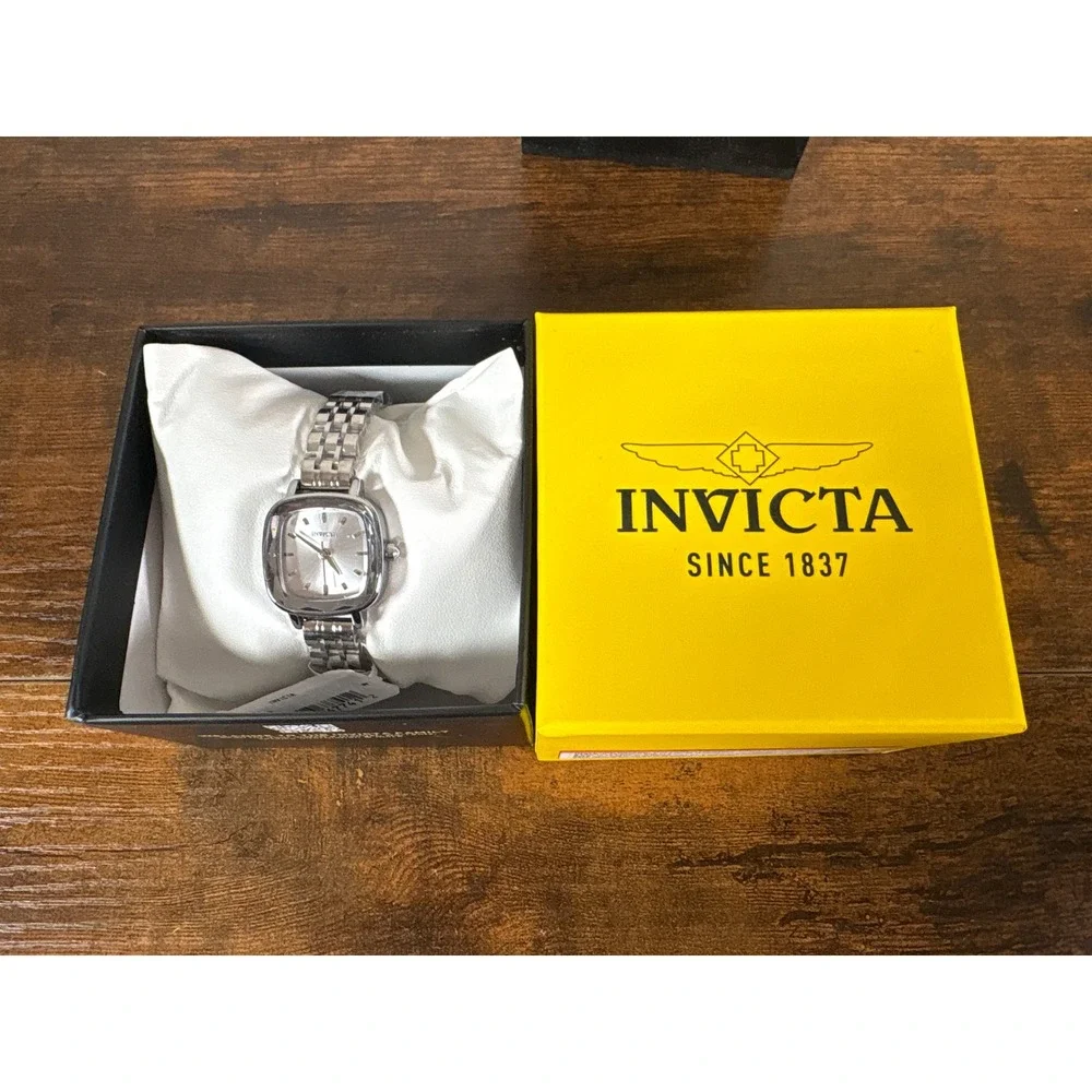Invicta Womens 69416 Angel Silver Dial Stainless Steel Bracelet Watch New in Box
